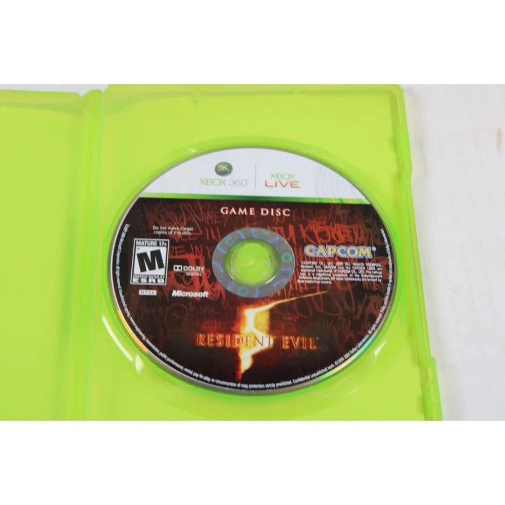 Resident Evil 5 (Microsoft Xbox 360, 2009) authentic, tested/works